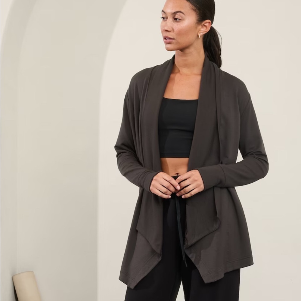 Athleta Dark Gray Open Cardigan